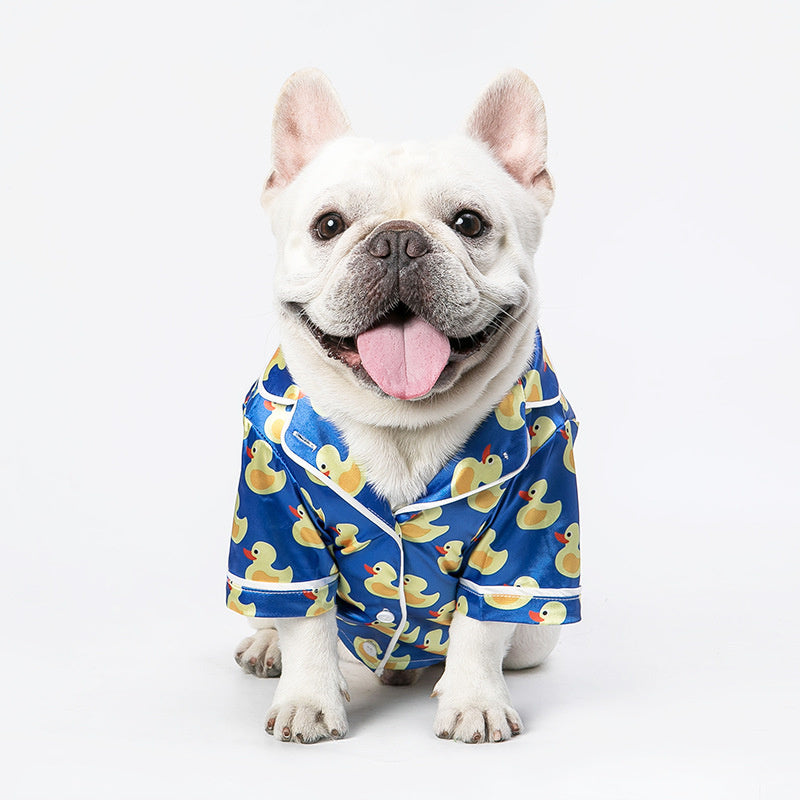 Duck Print Waterproof Dog Jacket – Autumn & Winter Coat for Dogs & Cats