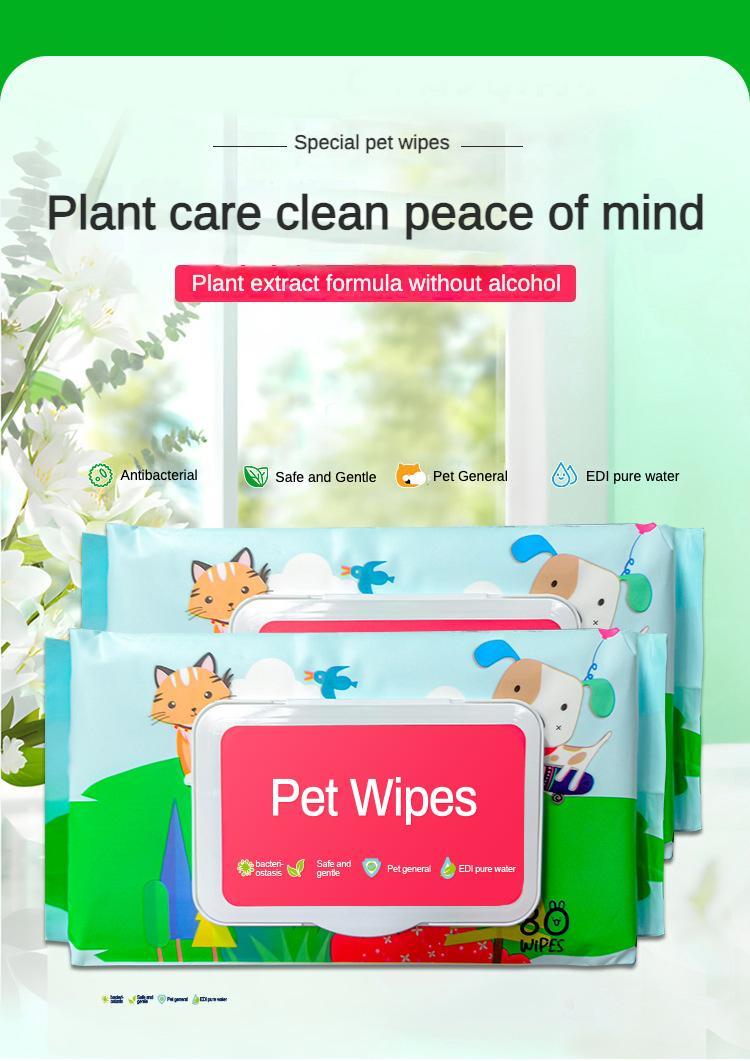 Fragrance-Free Dog & Cat Wet Wipes – Plant-Based Daily Grooming Wipes for Sensitive Pets