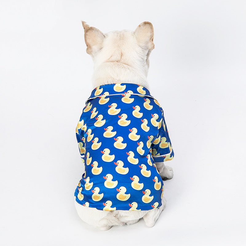 Duck Print Waterproof Dog Jacket – Autumn & Winter Coat for Dogs & Cats