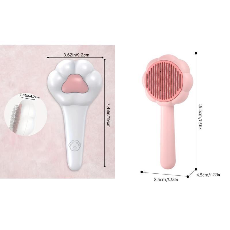 Paw-Shaped Pet Massage & Hair Removal Comb – Gentle Deshedding Brush for Cats & Dogs