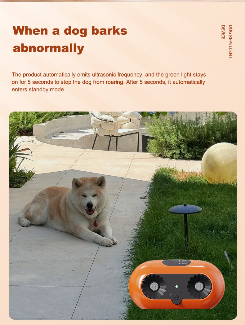 Rechargeable Dual-Speaker Ultrasonic Anti-Bark Device – Indoor & Outdoor Dog Bark Controller