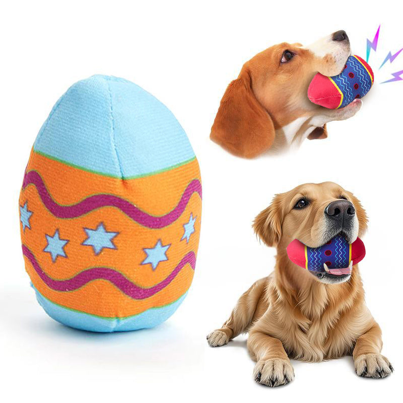 Easter Egg Toys for Pets – Green & Red Interactive Dog Toy