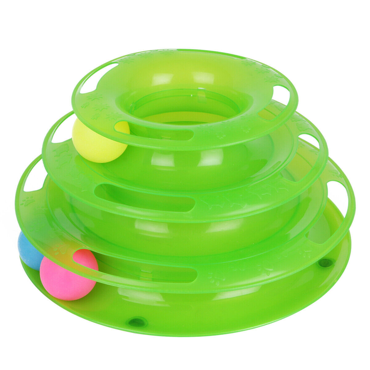 Cat Ball Tower Toy – Multi-Level Interactive Disk for Chasing & Swatting Play