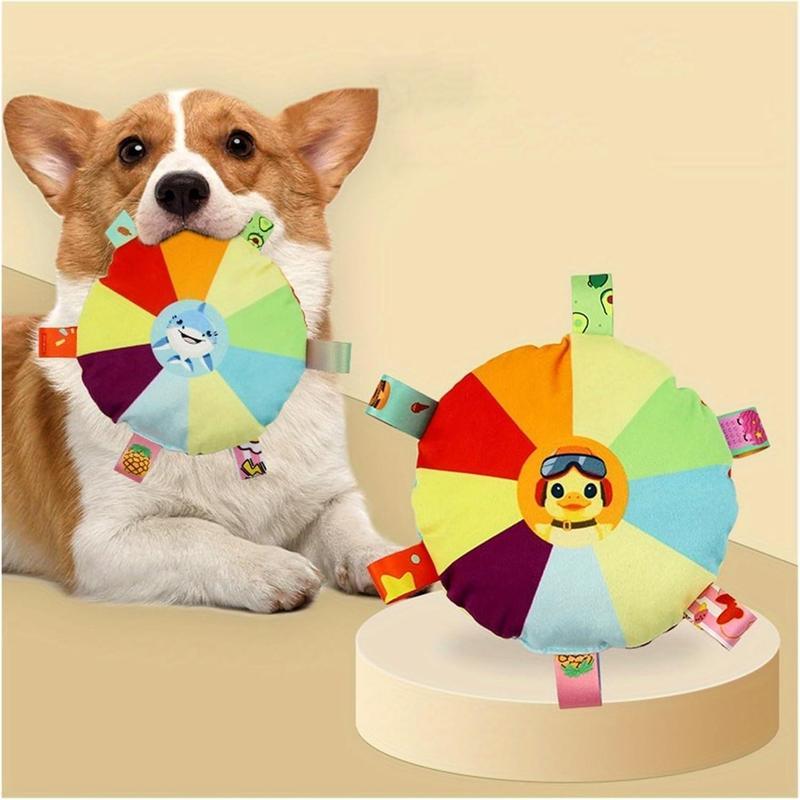 Plush Pet Dog Flying Disc – Interactive Tug-of-War & Chew Toy
