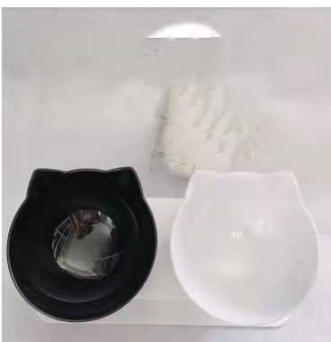 Elevated Cat Double Bowl Feeder – Anti-Vomit Tilted Bowls with Stand for Cervical Spine Support