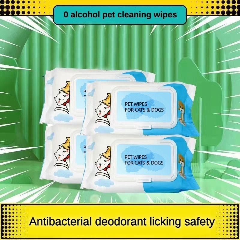 Dog & Cat Multipurpose Wet Wipes – Plant-Based Cleaning for Paws, Butt, Ears & Eyes