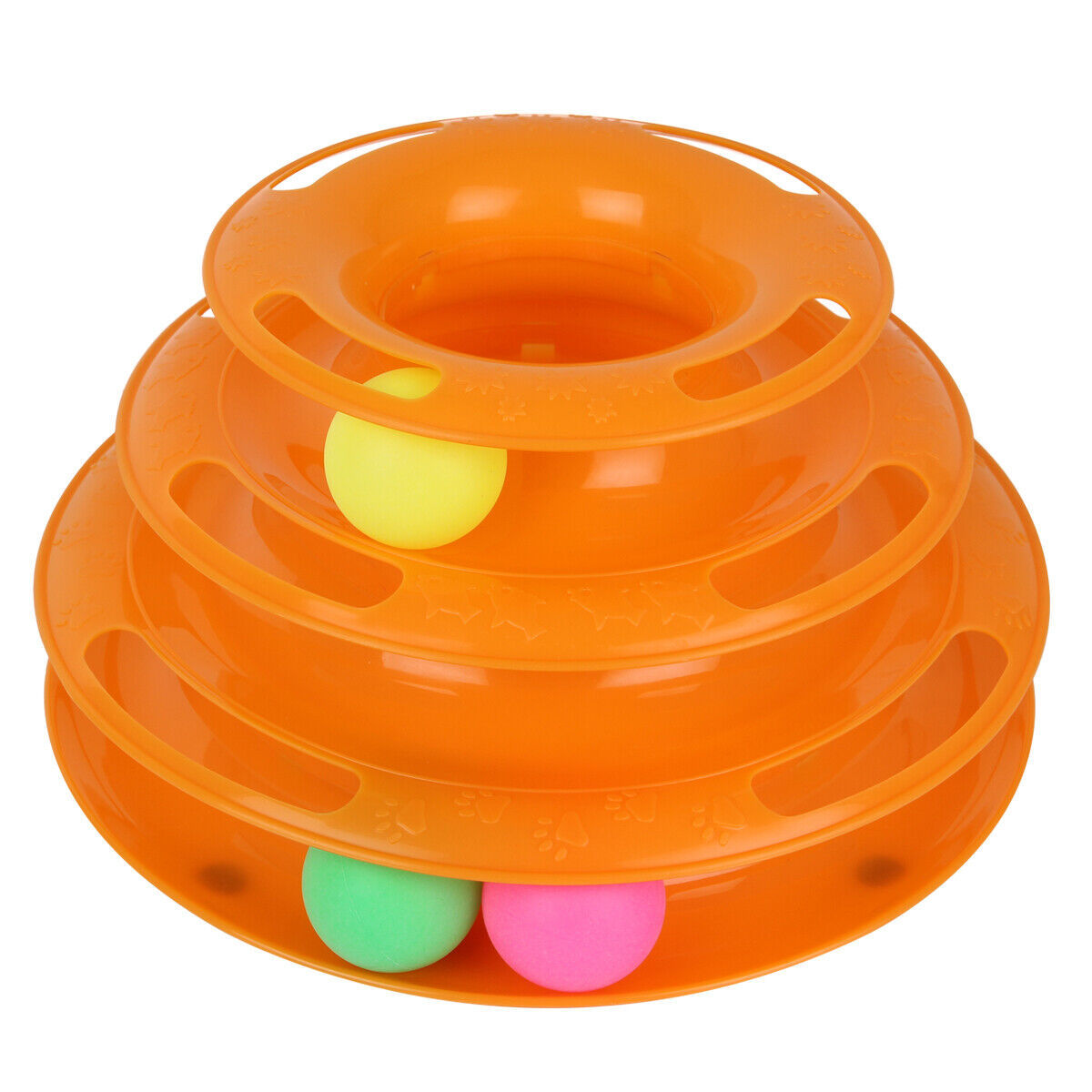 Cat Ball Tower Toy – Multi-Level Interactive Disk for Chasing & Swatting Play