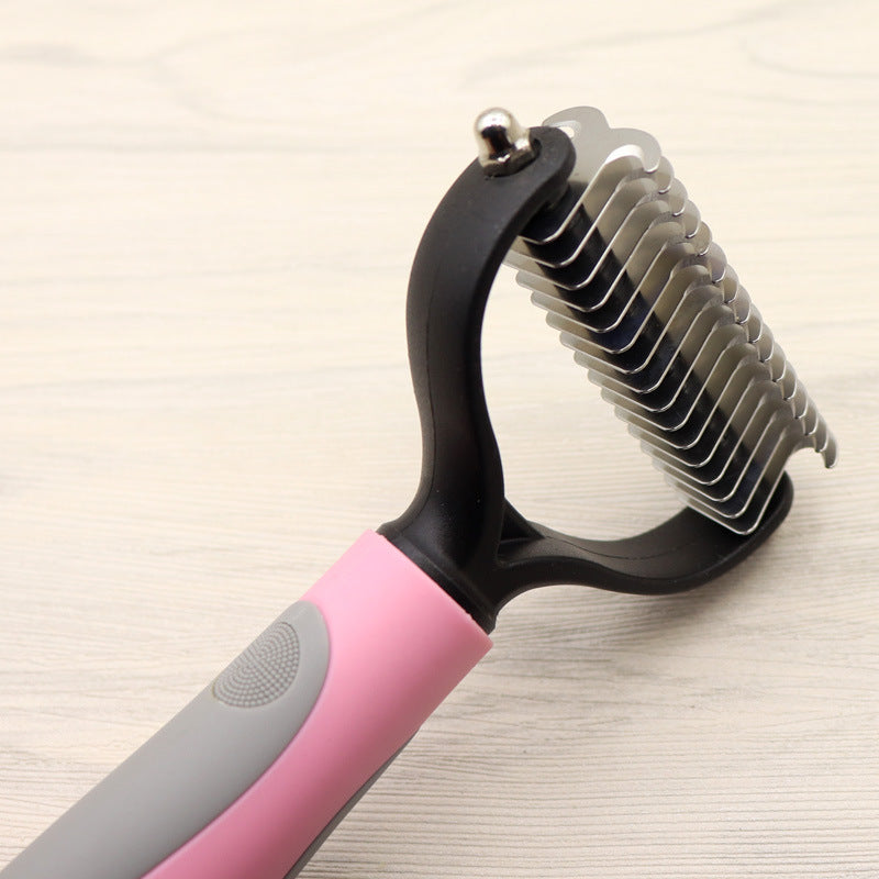Double-Sided Dematting Comb – Professional Grooming Tool for Long-Haired Dogs