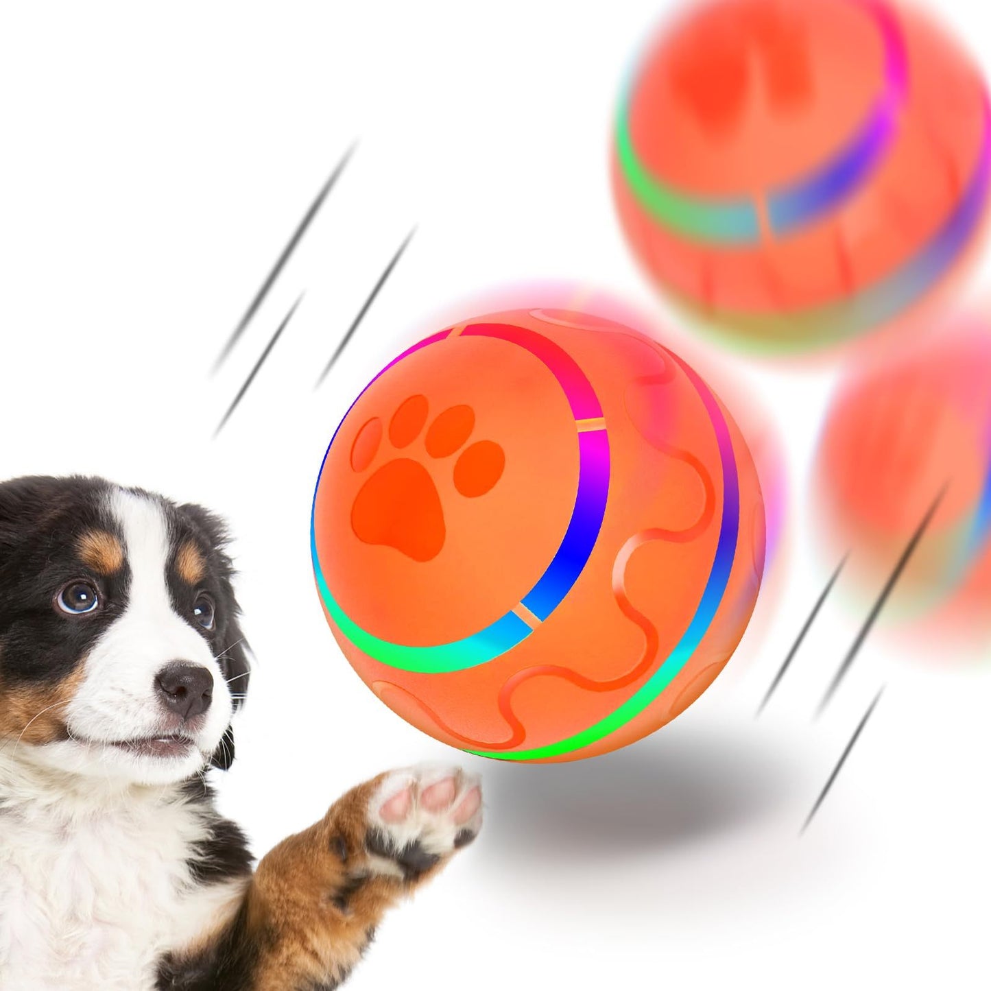 Orange Toy Ball – Automatic Smart Rolling Version