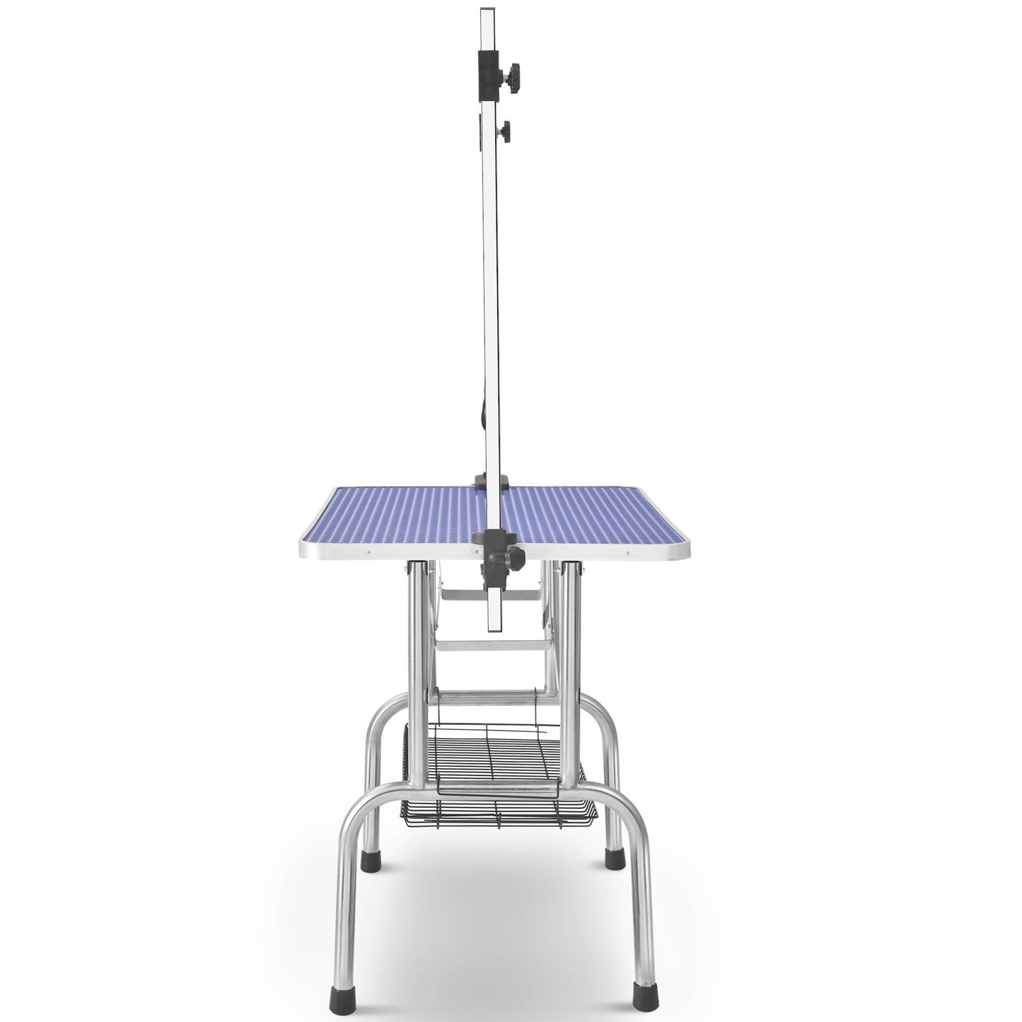Heavy-Duty Stainless Steel Folding Dog Grooming Table – Adjustable Height with Arm Clamp