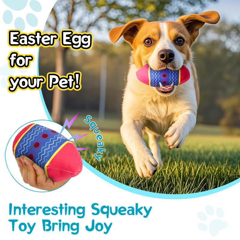 Easter Egg Toys for Pets – Green & Red Interactive Dog Toy