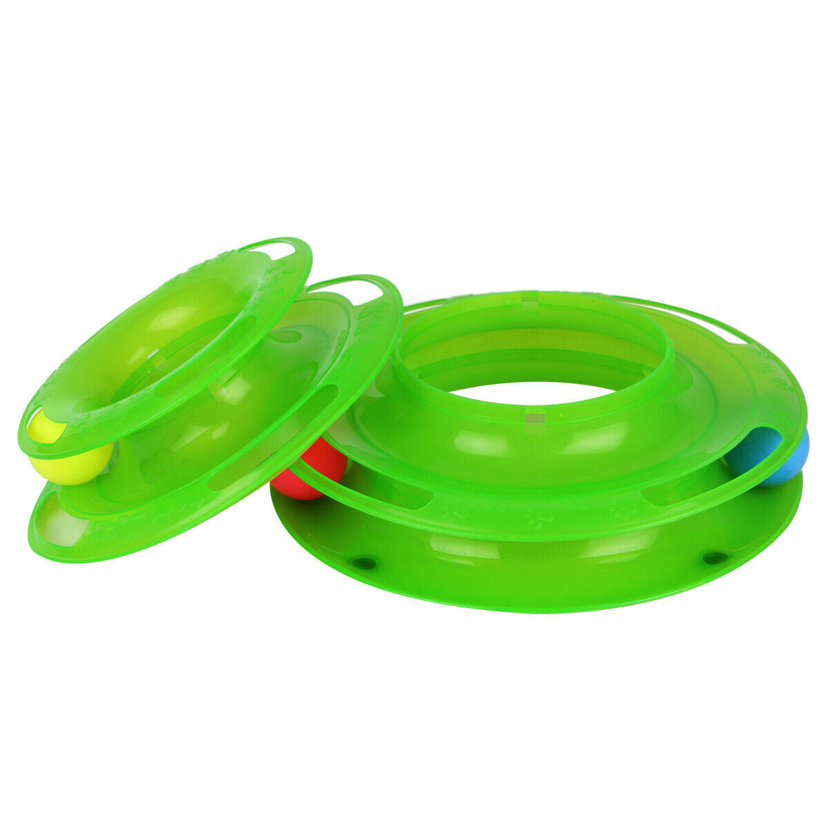 Cat Ball Tower Toy – Multi-Level Interactive Disk for Chasing & Swatting Play