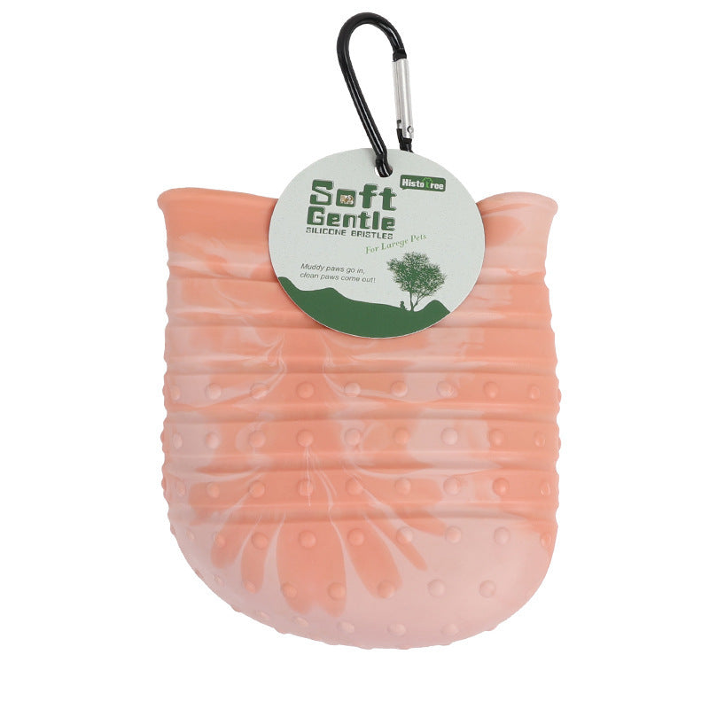 2-in-1 Dog Paw Cleaner Cup – Soft Silicone Bristle Brush for Easy Foot Washing