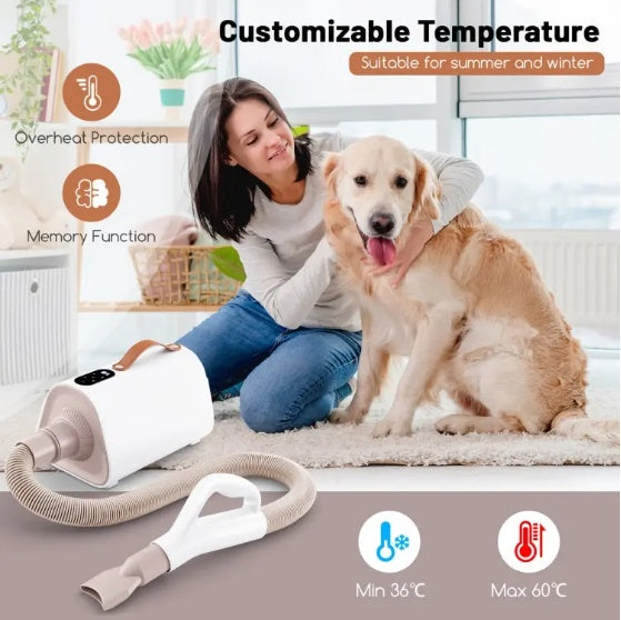 High-Power Dog & Cat Hair Blower with Negative Ion Function – Professional Pet Dryer for Fast & Safe Grooming
