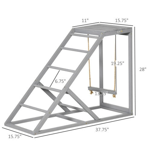 Swing Set with Chicken Perch and Hen Ladder – Poultry Playground Toy