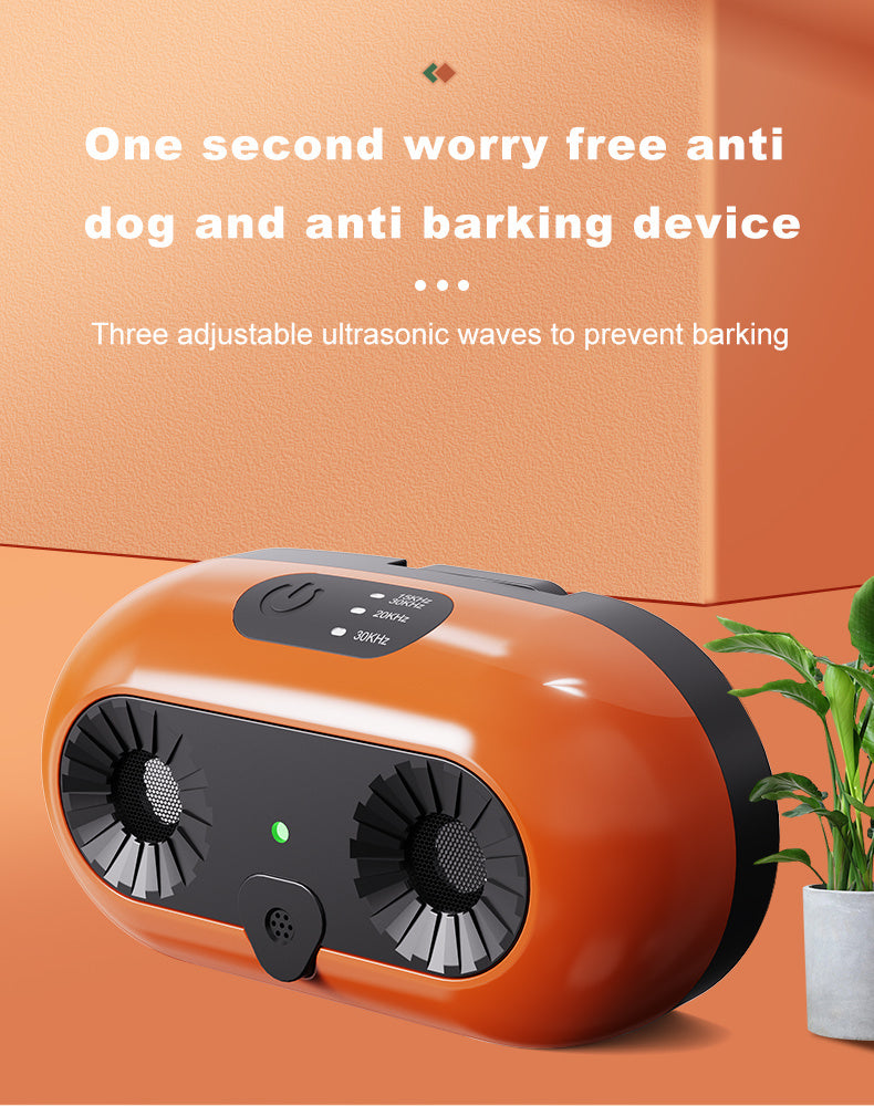 Rechargeable Dual-Speaker Ultrasonic Anti-Bark Device – Indoor & Outdoor Dog Bark Controller