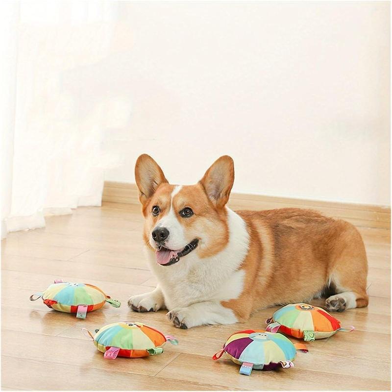 Plush Pet Dog Flying Disc – Interactive Tug-of-War & Chew Toy
