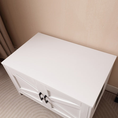 Modern Cat Litter Box Enclosure – Hidden Cabinet with Double Doors