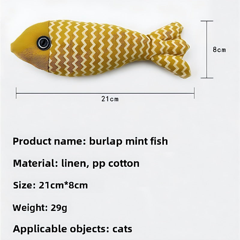 Pet Mint Fish Toy – Built-in Catnip (Random Colour 3-Pack)