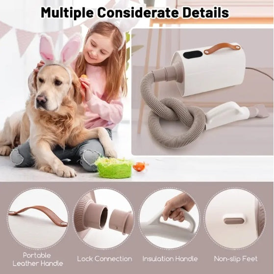 High-Power Dog & Cat Hair Blower with Negative Ion Function – Professional Pet Dryer for Fast & Safe Grooming