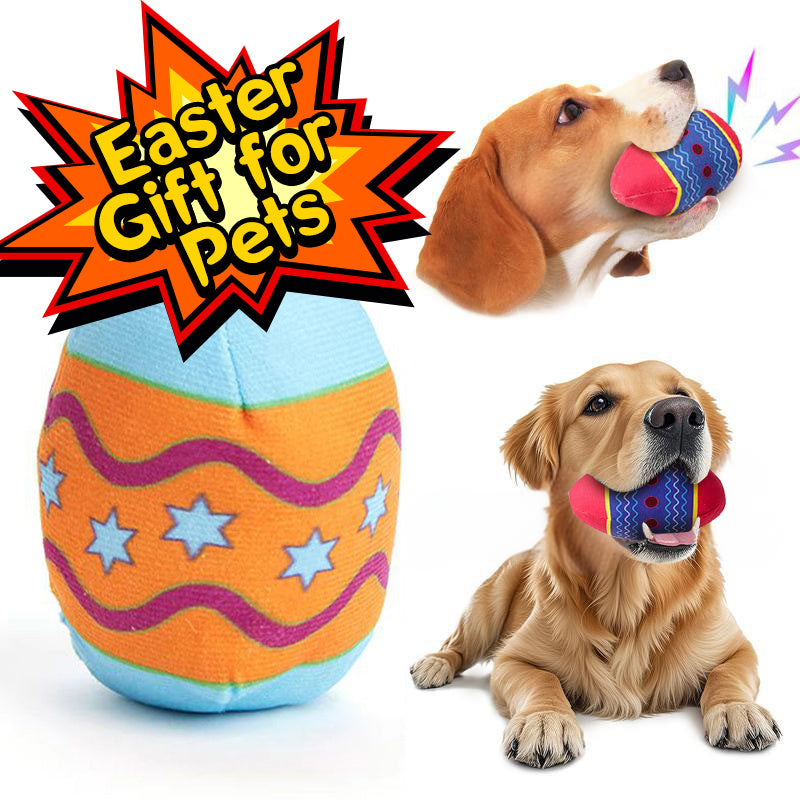 Easter Egg Toys for Pets – Green & Red Interactive Dog Toy