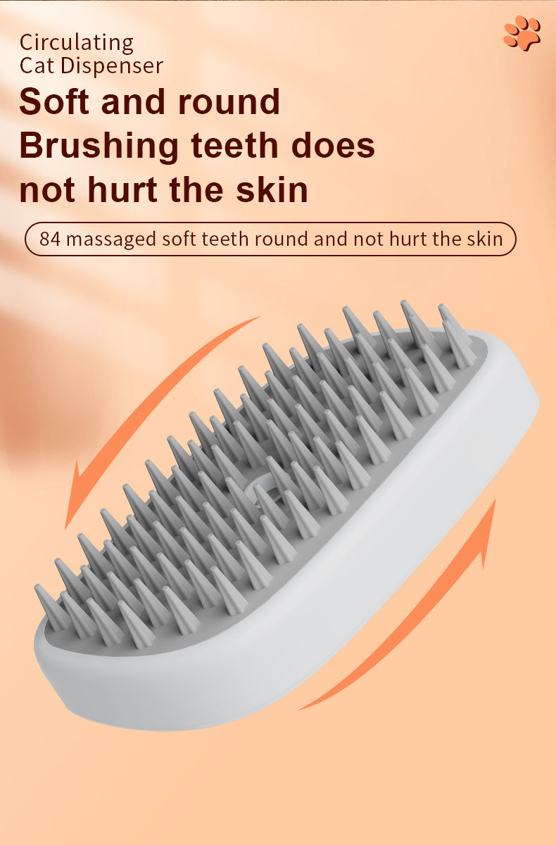 Hand-Held Pet Spray Comb – Soothing Bath Brush for Cats & Dogs