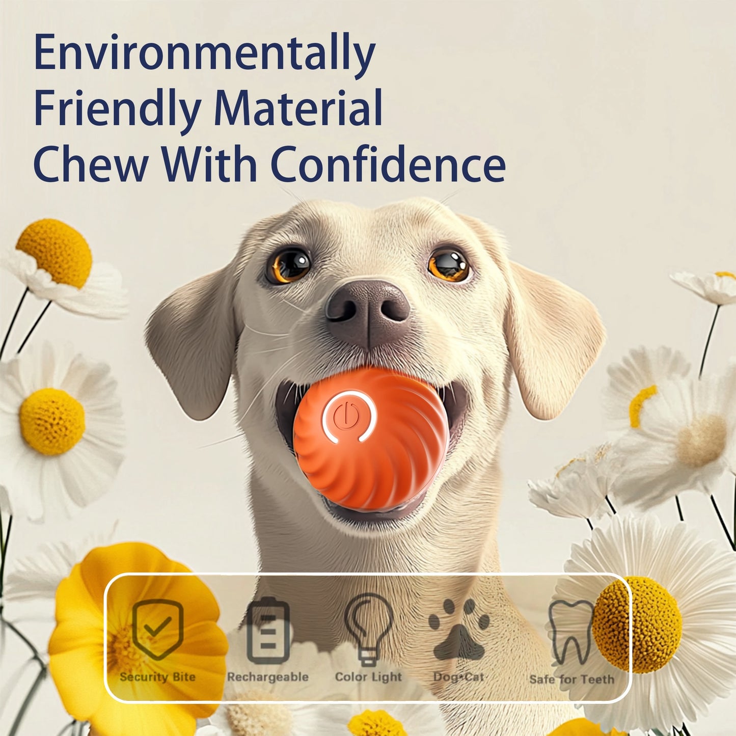 Interactive LED Bouncing Ball – Smart Motion Toy for Dogs