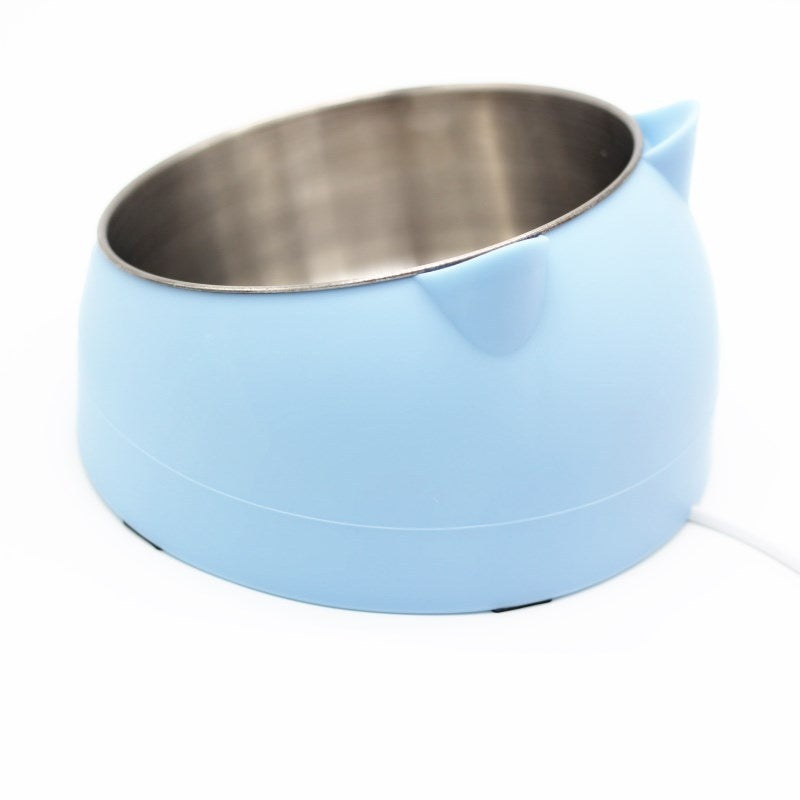 Stainless Steel Tilted Double Pet Bowl with Cervical Spine Protection