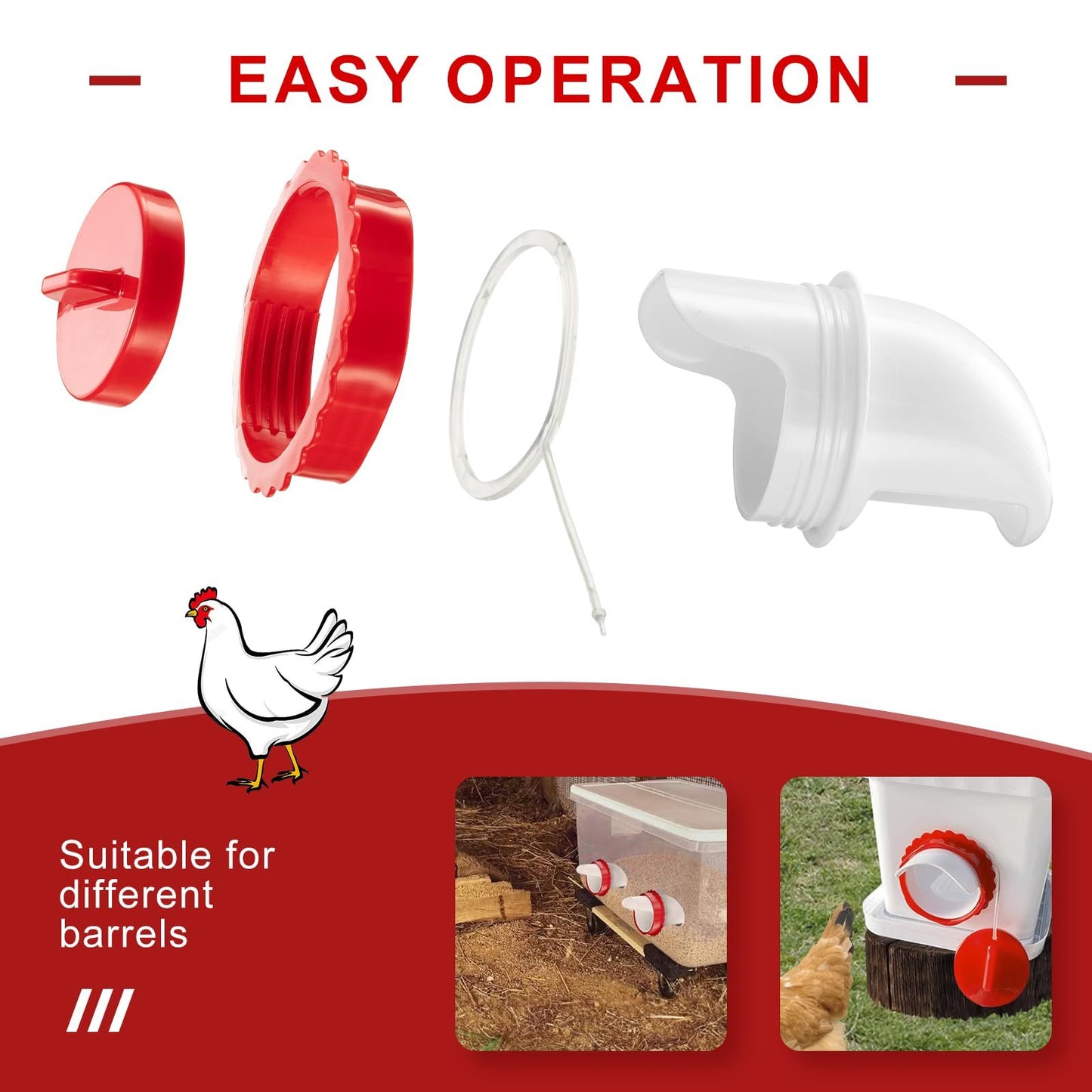 iFurffy Automatic Chicken Water Cups & Feeder Set – DIY Poultry Hydration & Feeding Kit