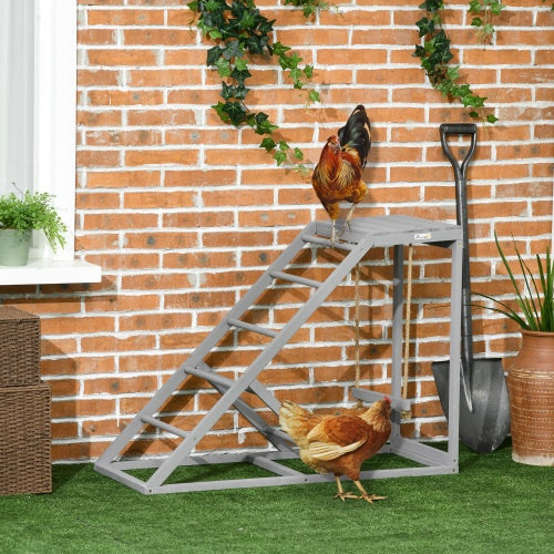 Swing Set with Chicken Perch and Hen Ladder – Poultry Playground Toy