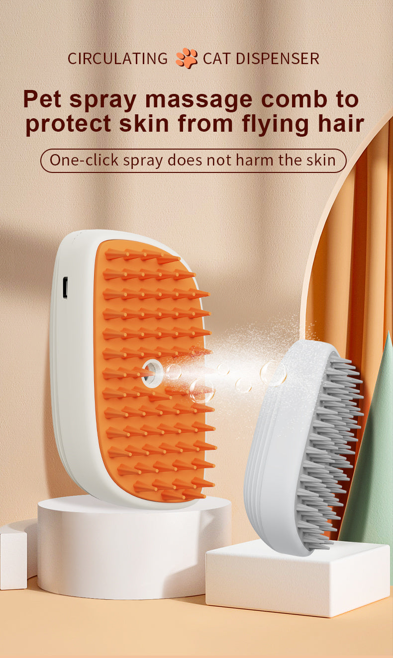 Hand-Held Pet Spray Comb – Soothing Bath Brush for Cats & Dogs