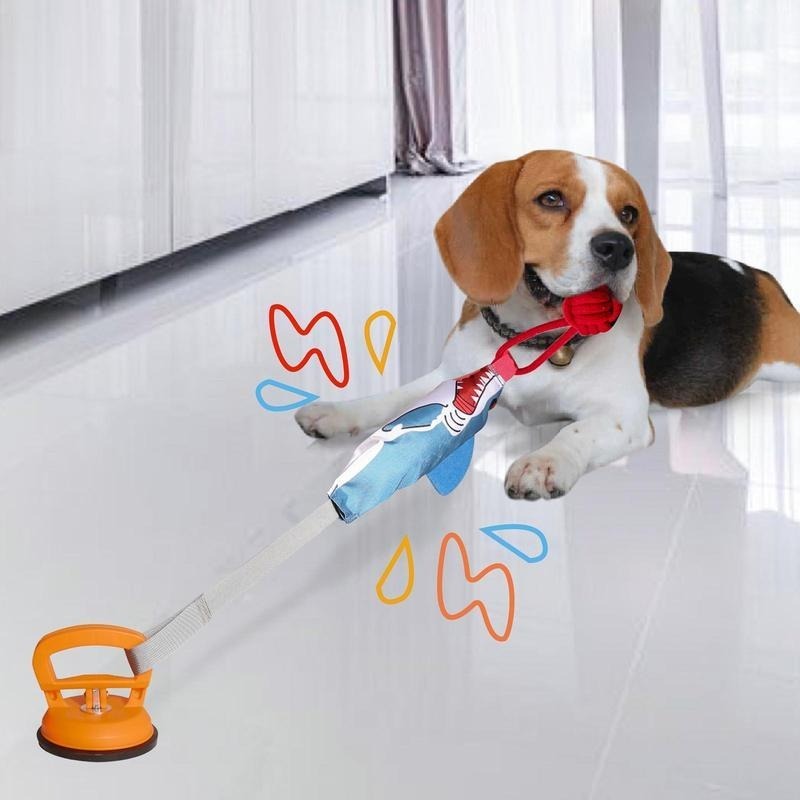 PROKE1 Shark-Shaped Pet Toy – Interactive Twine Tug Ball Dog Toy