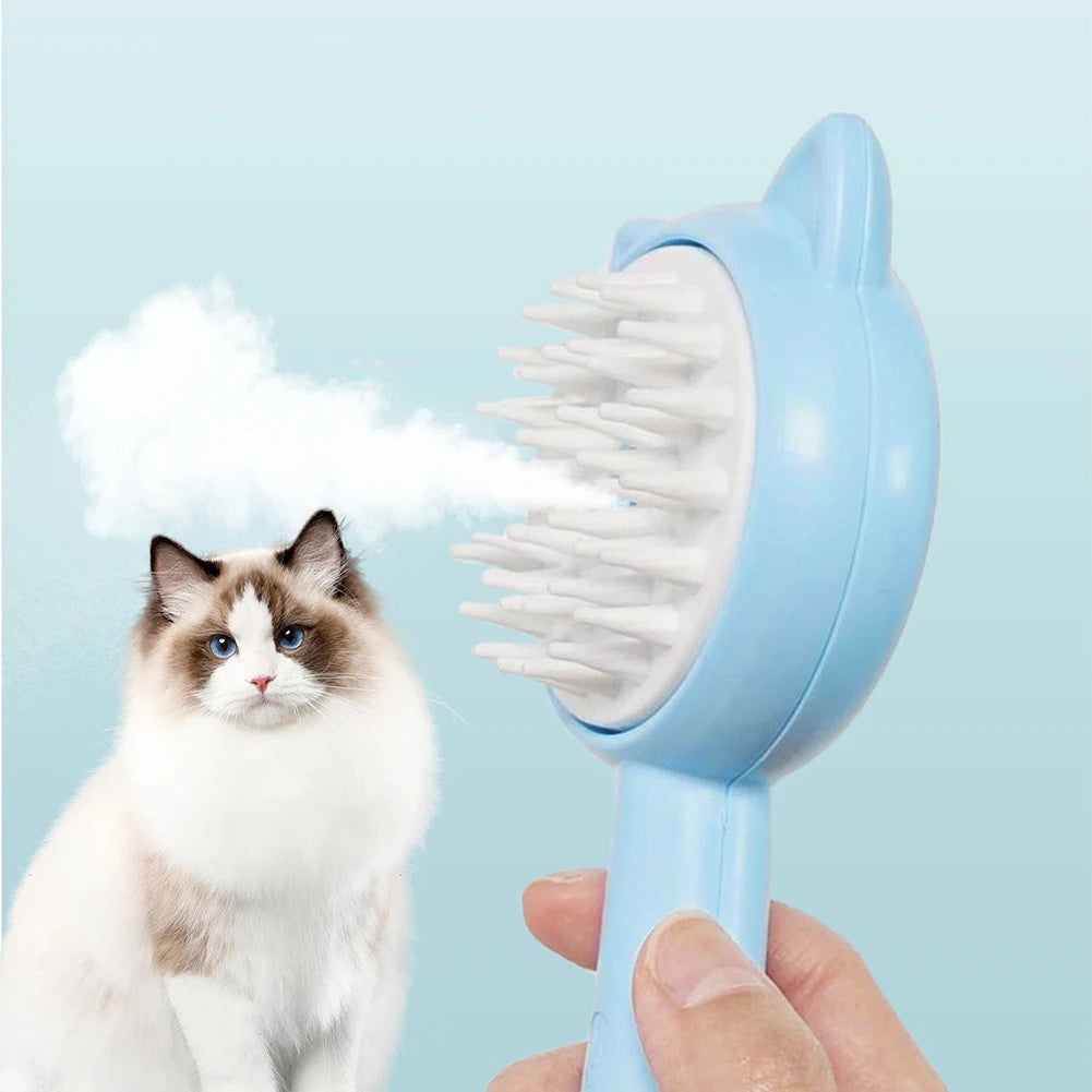 Multifunctional Pet Hair Brush with Mist – Anti-Static Grooming for Cats & Dogs