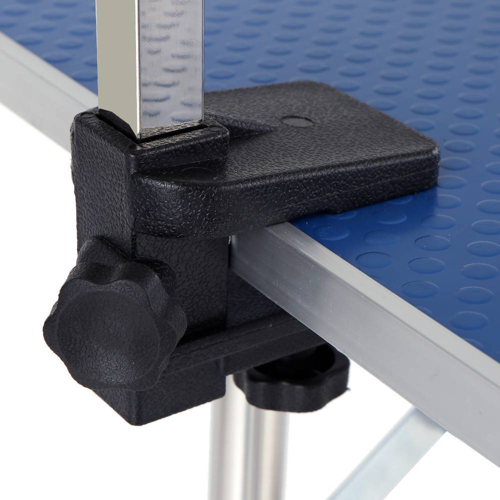 Heavy-Duty Stainless Steel Folding Dog Grooming Table – Adjustable Height with Arm Clamp