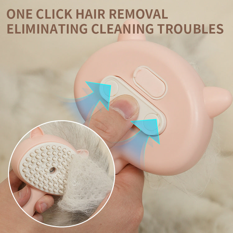 Multifunctional Pet Hair Brush with Mist – Anti-Static Grooming for Cats & Dogs