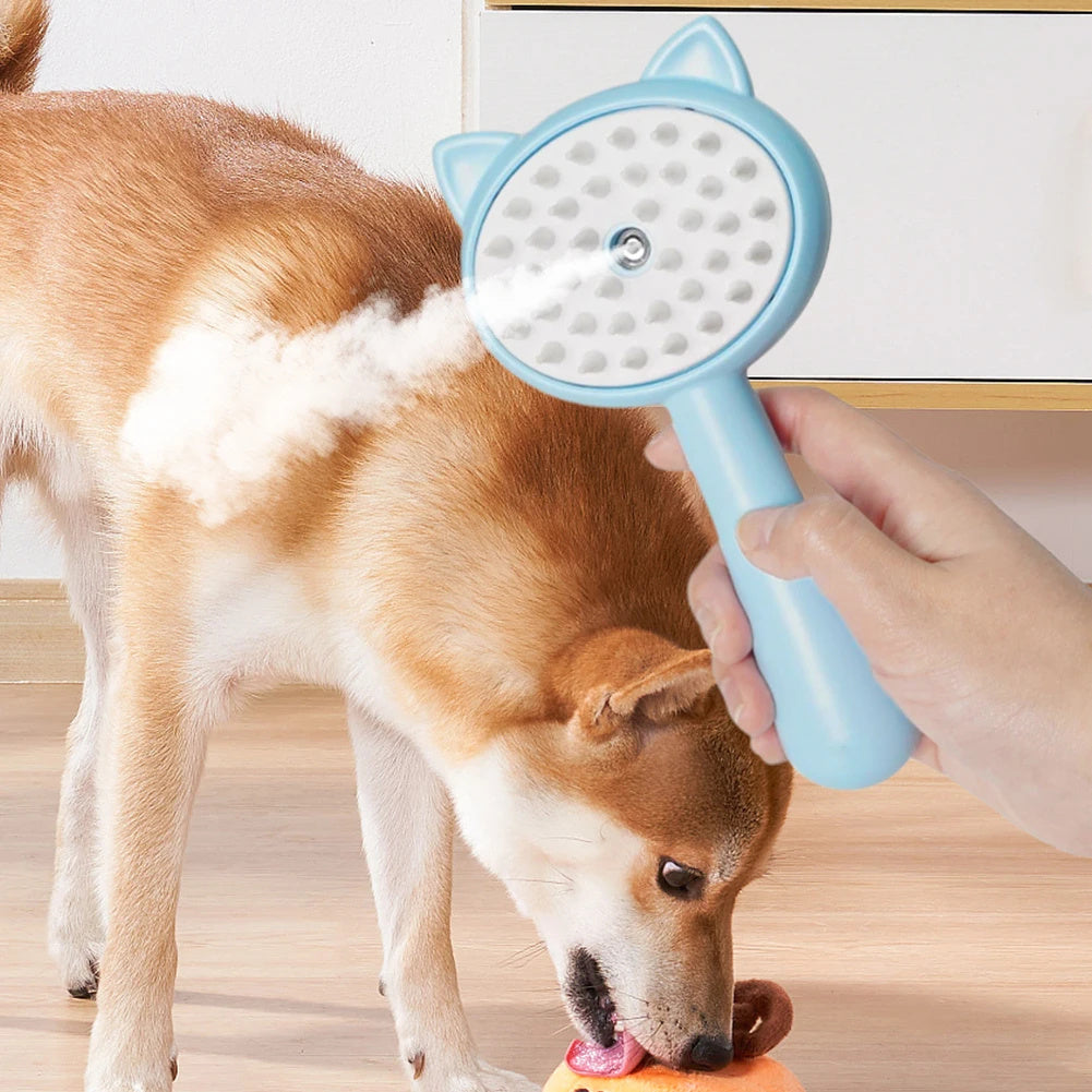 Multifunctional Pet Hair Brush with Mist – Anti-Static Grooming for Cats & Dogs