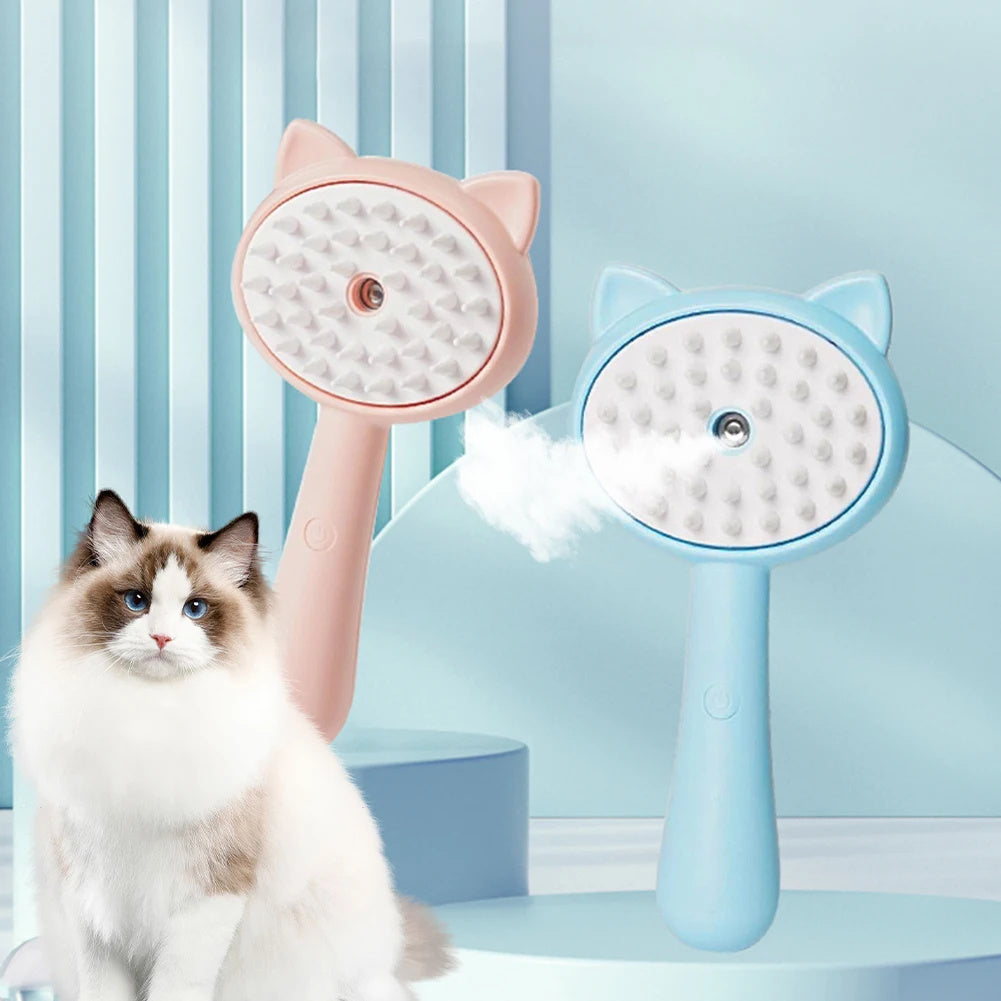 Multifunctional Pet Hair Brush with Mist – Anti-Static Grooming for Cats & Dogs