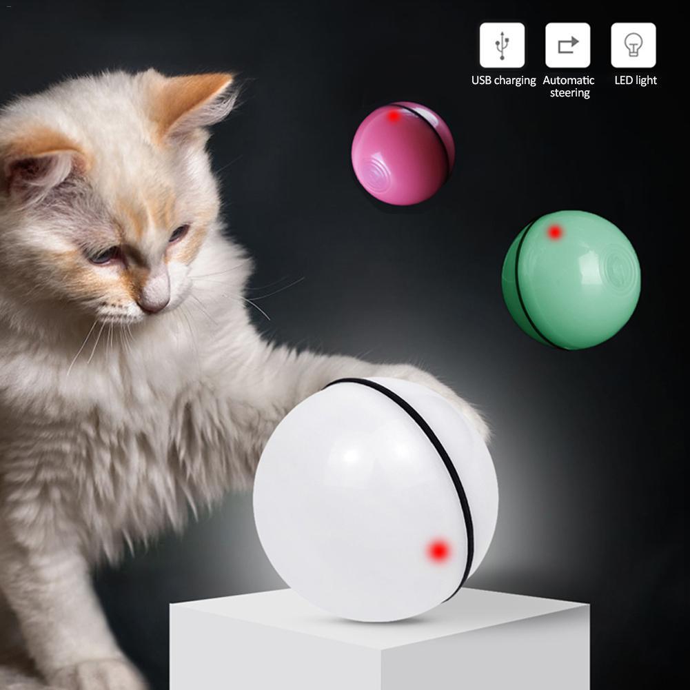 LED Laser Rolling Cat Toy Ball – Smart Motion-Activated Electronic Toy for Indoor Cats