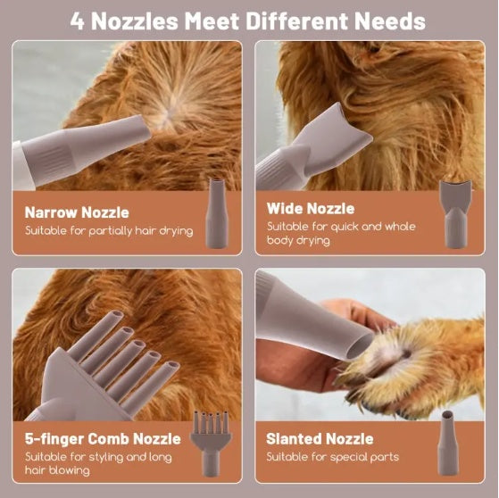 High-Power Dog & Cat Hair Blower with Negative Ion Function – Professional Pet Dryer for Fast & Safe Grooming