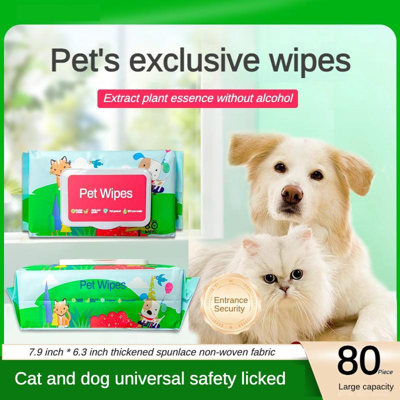 Fragrance-Free Dog & Cat Wet Wipes – Plant-Based Daily Grooming Wipes for Sensitive Pets