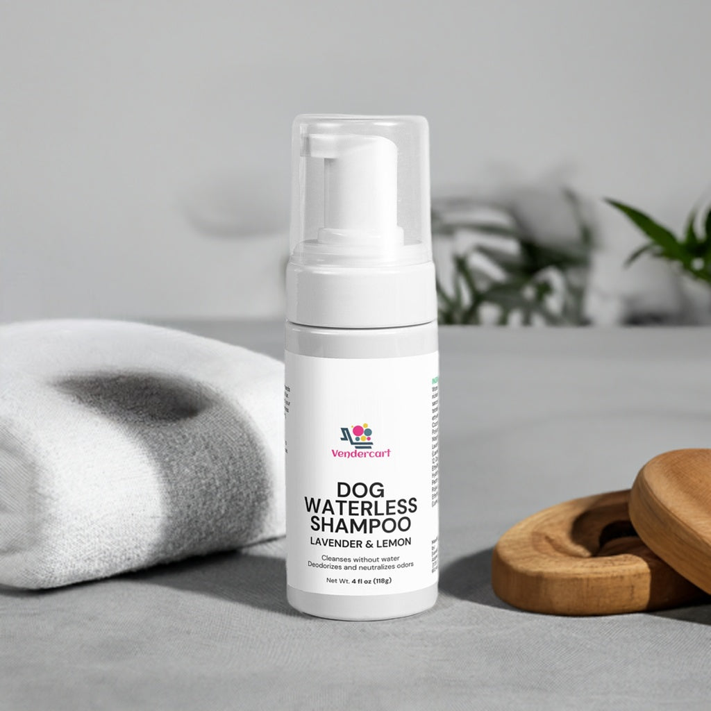 No-Rinse Waterless Dog Shampoo – Easy Clean Foam for Sensitive Skin and Quick Grooming