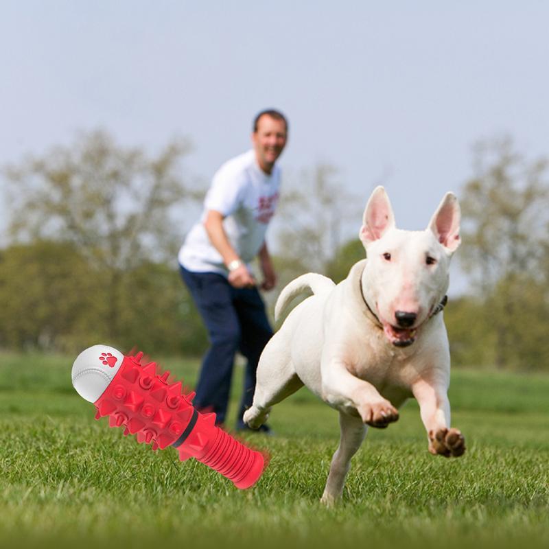 Interactive Toy for Medium and Large Dogs – Red Bite-Resistant Tug & Training Stick