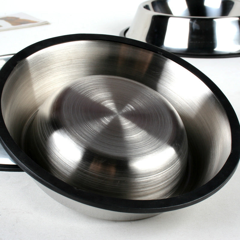 Classic Stainless Steel Pet Bowls – Non-Slip Food & Water Dish for Dogs and Cats