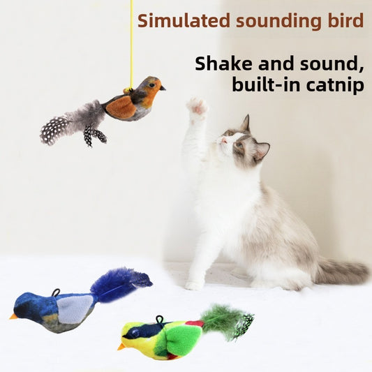 Pet Sound Bird Toy – Simulated Bird Noise with Built-In Catnip