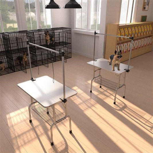 36 Inch Foldable Dog Grooming Table – Heavy-Duty Adjustable Pet Salon Station for Home or Professional Use