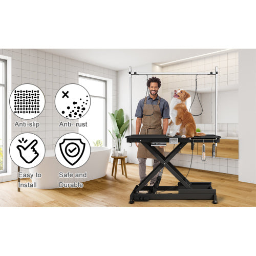 Electric Pet Grooming Table – Adjustable Height & Professional Grooming Arm