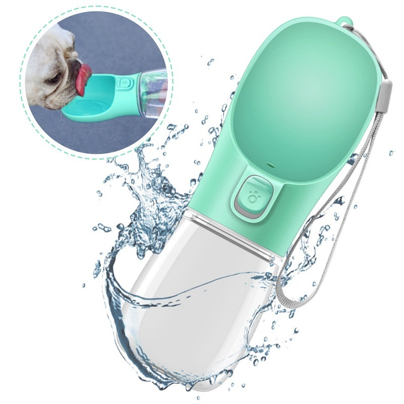 3-in-1 Dog Water Bottle with Food & Waste Bag Storage