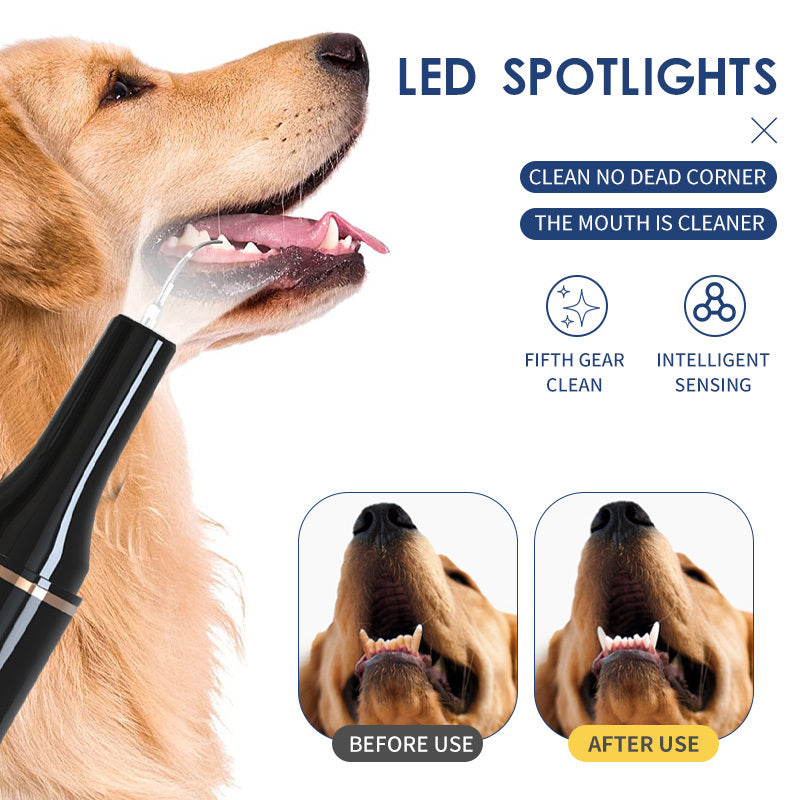 Ultrasonic Pet Teeth Cleaning Device & Deep Clean Plaque Remover for Dogs & Cats