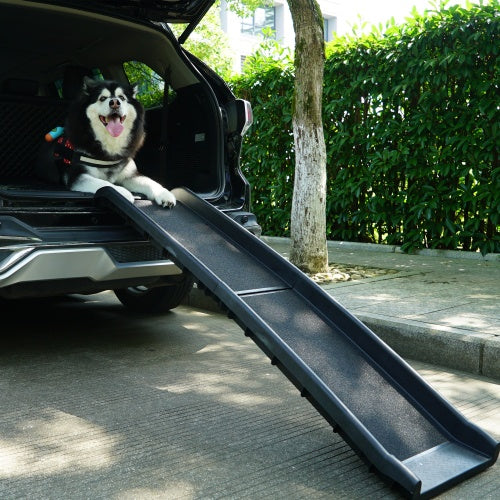 Foldable Dog Car Ramp – Portable Pet Ladder for SUV & Truck Access