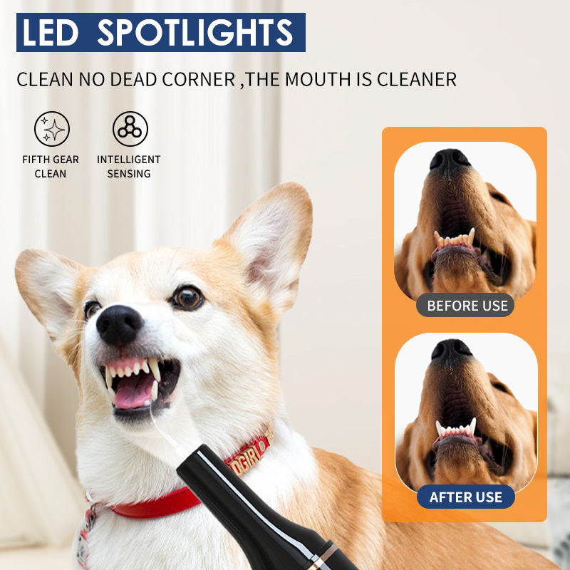 Ultrasonic Pet Teeth Cleaning Device & Deep Clean Plaque Remover for Dogs & Cats